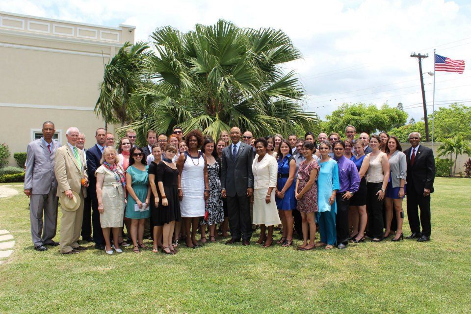 PCJ Group 83 swearing in with the U.S. Ambassador and Jamaica's Governor General