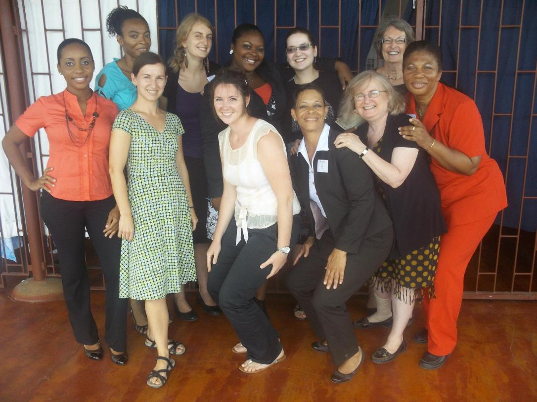Ladies in the education sector, April 2012 (Sue is behind me in blue)
