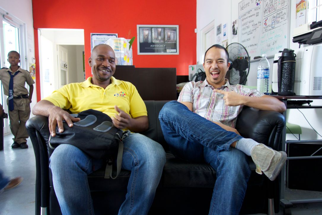 Jedd and his former counterpart at The Source