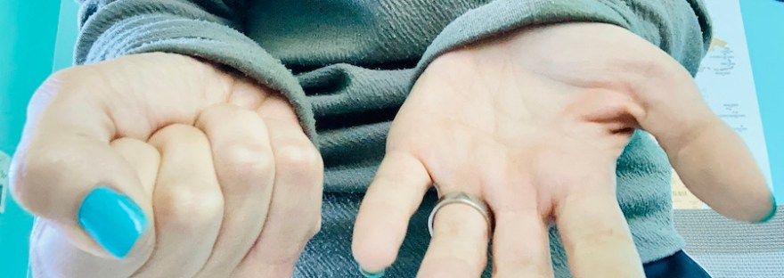 open and closed hands